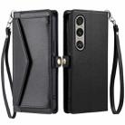 For Sony Xperia 1 VI Wallet Multi-card Slot Leather Phone Case with Lanyard(Black) - 1