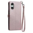 For Sony Xperia 10 VI Wallet Multi-card Slot Leather Phone Case with Lanyard(Rose Gold) - 3