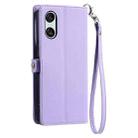 For Sony Xperia 10 VI Wallet Multi-card Slot Leather Phone Case with Lanyard(Purple) - 3