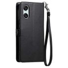 For Sony Xperia 10 VI Wallet Multi-card Slot Leather Phone Case with Lanyard(Black) - 3