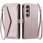 For Sony Xperia 1 VII Wallet Multi-card Slot Leather Phone Case with Lanyard(Rose Gold) - 1