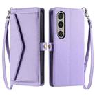 For Sony Xperia 1 VII Wallet Multi-card Slot Leather Phone Case with Lanyard(Purple) - 1