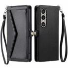 For Sony Xperia 1 VII Wallet Multi-card Slot Leather Phone Case with Lanyard(Black) - 1