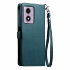 For Motorola Moto E14 / G24 / G04 Wallet Multi-card Slot Leather Phone Case with Lanyard(Green) - 3