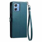 For Motorola Moto G54 / G64 Wallet Multi-card Slot Leather Phone Case with Lanyard(Green) - 3