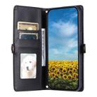 For Motorola Moto G85 Wallet Multi-card Slot Leather Phone Case with Lanyard(Black) - 3