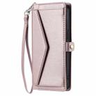 For Motorola Edge 50 Neo Wallet Multi-card Slot Leather Phone Case with Lanyard(Rose Gold) - 2