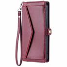 For Motorola Edge 50 Neo Wallet Multi-card Slot Leather Phone Case with Lanyard(Wine Red) - 2