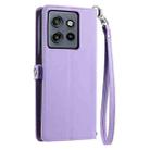 For Motorola Edge 50 Neo Wallet Multi-card Slot Leather Phone Case with Lanyard(Purple) - 3