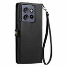 For Motorola Edge 50 Neo Wallet Multi-card Slot Leather Phone Case with Lanyard(Black) - 3