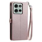 For Motorola Moto G75 5G Wallet Multi-card Slot Leather Phone Case with Lanyard(Rose Gold) - 3