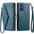 For Motorola Moto G05 Wallet Multi-card Slot Leather Phone Case with Lanyard(Green) - 1