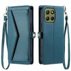 For Motorola Moto G15 Wallet Multi-card Slot Leather Phone Case with Lanyard(Green) - 1