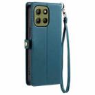 For Motorola Moto G15 Wallet Multi-card Slot Leather Phone Case with Lanyard(Green) - 3