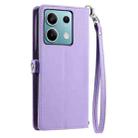 For Motorola Edge 60 Fusion Wallet Multi-card Slot Leather Phone Case with Lanyard(Purple) - 3