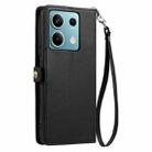 For Motorola Edge 60 Fusion Wallet Multi-card Slot Leather Phone Case with Lanyard(Black) - 3