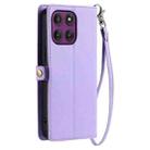 For Motorola Edge 60 Pro Wallet Multi-card Slot Leather Phone Case with Lanyard(Purple) - 3
