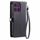 For Motorola Edge 60 Pro Wallet Multi-card Slot Leather Phone Case with Lanyard(Black) - 3