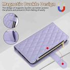 For Google Pixel 8a Rhombic Zipper Wallet Leather Phone Case(Purple) - 2