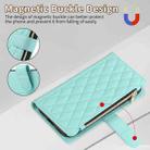 For Google Pixel 8a Rhombic Zipper Wallet Leather Phone Case(Cyan) - 2