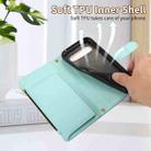 For Google Pixel 8a Rhombic Zipper Wallet Leather Phone Case(Cyan) - 3