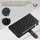 For Google Pixel 8a Rhombic Zipper Wallet Leather Phone Case(Black) - 2