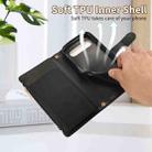 For Google Pixel 8a Rhombic Zipper Wallet Leather Phone Case(Black) - 3