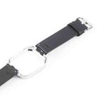 For Redmi Watch 3 Lite Metal Frame Integrated Genuine Leather Watch Band(Black) - 3