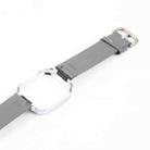 For Redmi Watch 3 Lite Metal Frame Integrated Genuine Leather Watch Band(Grey) - 3