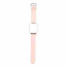 For Redmi Watch 3 Lite Metal Frame Integrated Genuine Leather Watch Band(Pink) - 2