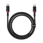 Baseus Dura Series USB-C / Type-C to USB-C / Type-C 100W Fast Charging Cable, Length:1m(Red Black) - 2