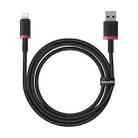 Baseus Dura Series USB to 8 Pin 2.4A Fast Charging Cable, Length:1m(Red Black) - 2