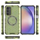 For Samsung Galaxy M35 5G Honeycomb Magnetic Ring Shockproof Phone Case(Green) - 3