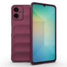 For Samsung Galaxy A06 4G Magic Shield TPU + Flannel Phone Case(Wine Red) - 1
