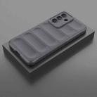 For Samsung Galaxy A36 5G Magic Shield TPU + Flannel Phone Case(Dark Grey) - 2