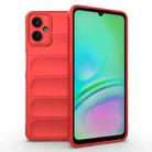 For Samsung Galaxy A06 5G Magic Shield TPU + Flannel Phone Case(Red) - 1
