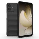 For Samsung Galaxy A07 4G Magic Shield TPU + Flannel Phone Case(Black) - 1