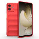 For Samsung Galaxy A07 4G Magic Shield TPU + Flannel Phone Case(Red) - 1