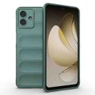 For Samsung Galaxy A07 4G Magic Shield TPU + Flannel Phone Case(Dark Green) - 1