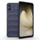 For Samsung Galaxy A07 4G Magic Shield TPU + Flannel Phone Case(Dark Blue) - 1