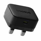 Baseus PD20W USB-C / Type-C Fast Charger, Plug Type:UK Plug(Black) - 4