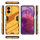 For Motorola Moto G24 4G Punk Armor 2 in 1 PC + TPU Phone Case with Holder(Orange) - 3