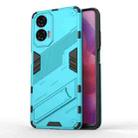 For Motorola Moto G24 4G Punk Armor 2 in 1 PC + TPU Phone Case with Holder(Blue) - 1