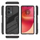 For Motorola Edge 50 Fusion 5G Global Punk Armor 2 in 1 PC + TPU Phone Case with Holder(Black) - 3