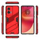 For Motorola Edge 50 Fusion 5G Global Punk Armor 2 in 1 PC + TPU Phone Case with Holder(Red) - 3