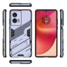 For Motorola Edge 50 Fusion 5G Global Punk Armor 2 in 1 PC + TPU Phone Case with Holder(Grey) - 3