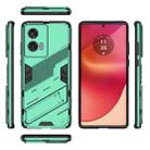 For Motorola Edge 50 Fusion 5G Global Punk Armor 2 in 1 PC + TPU Phone Case with Holder(Green) - 3