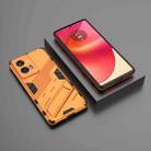 For Motorola Edge 50 Fusion 5G Global Punk Armor 2 in 1 PC + TPU Phone Case with Holder(Orange) - 2