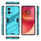 For Motorola Edge 50 Fusion 5G Global Punk Armor 2 in 1 PC + TPU Phone Case with Holder(Blue) - 3