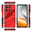 For Motorola Edge 60 Fusion 5G Global Punk Armor 2 in 1 PC + TPU Phone Case with Holder(Red) - 3